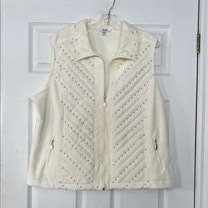 Alia Women's White Studded Vest